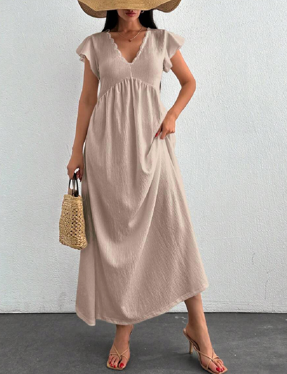 Rochie lunga SHEIN, roz pal
