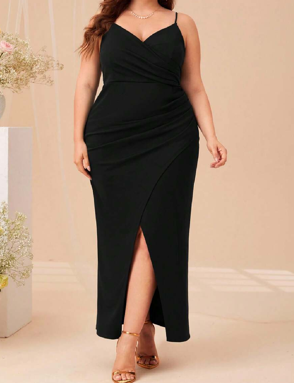 Rochie lunga SHEIN CURVE, negru