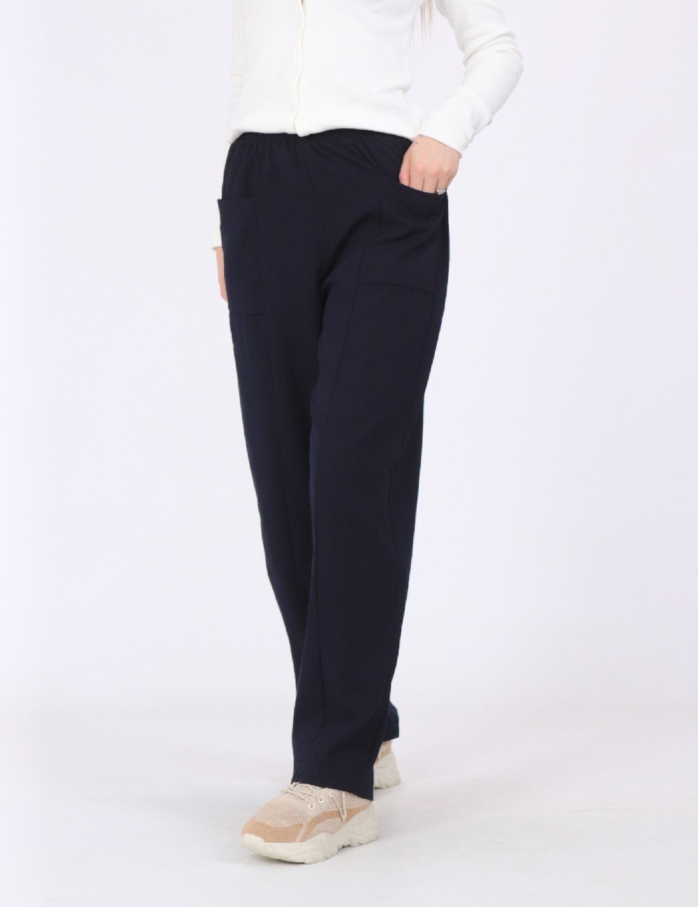 Pantaloni SHEIN, bleumarin inchis - 1 | YEO