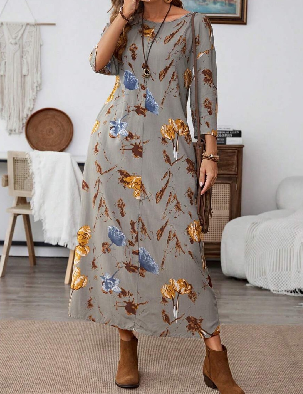 Rochie medie Emery Rose, gri - 1 | YEO