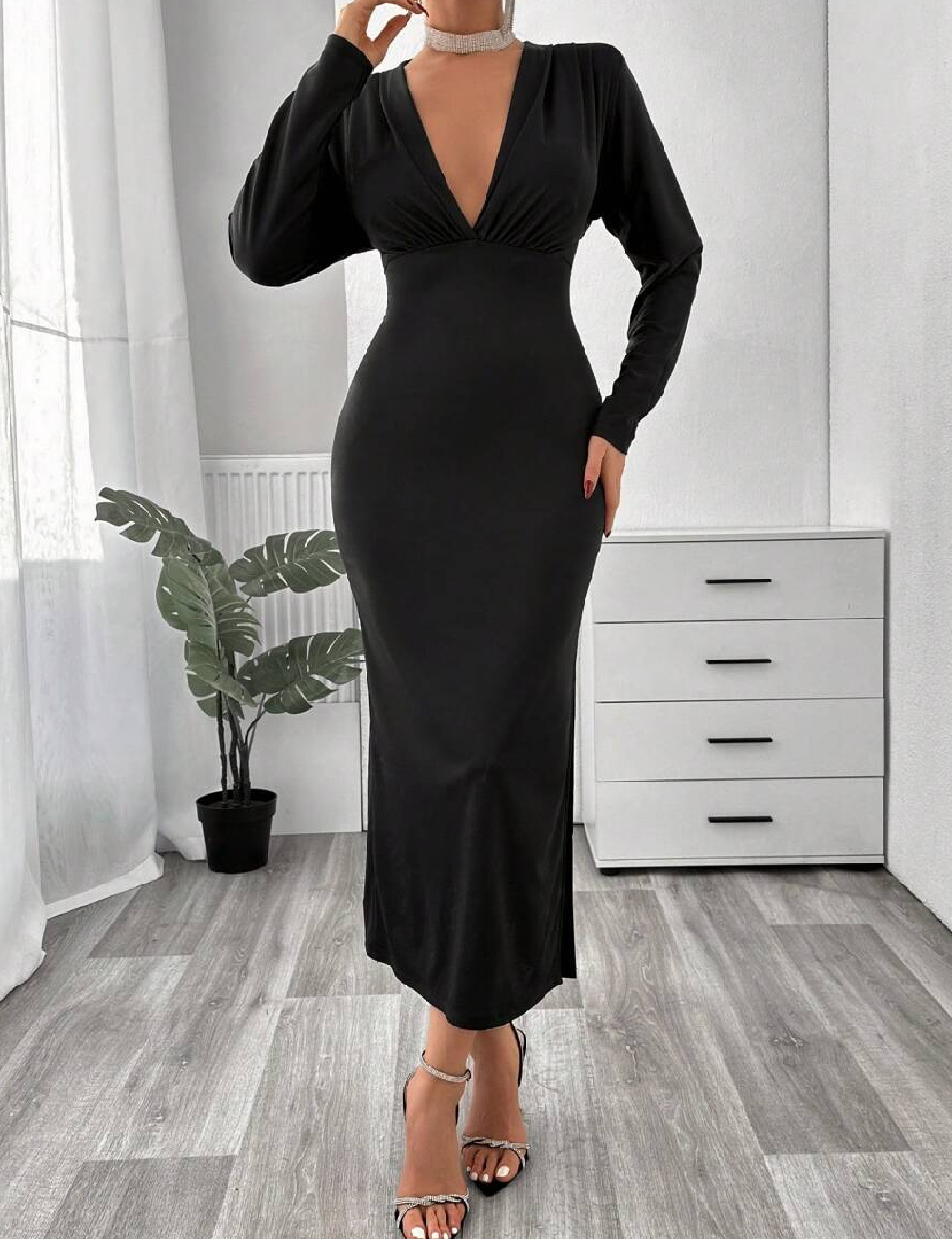 Rochie medie SHEIN, negru