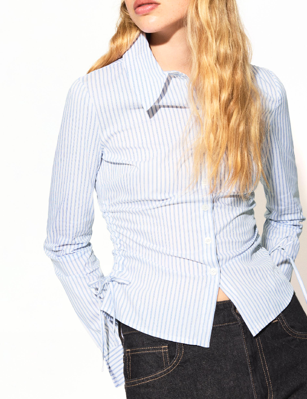 Camasa Bershka, bleu