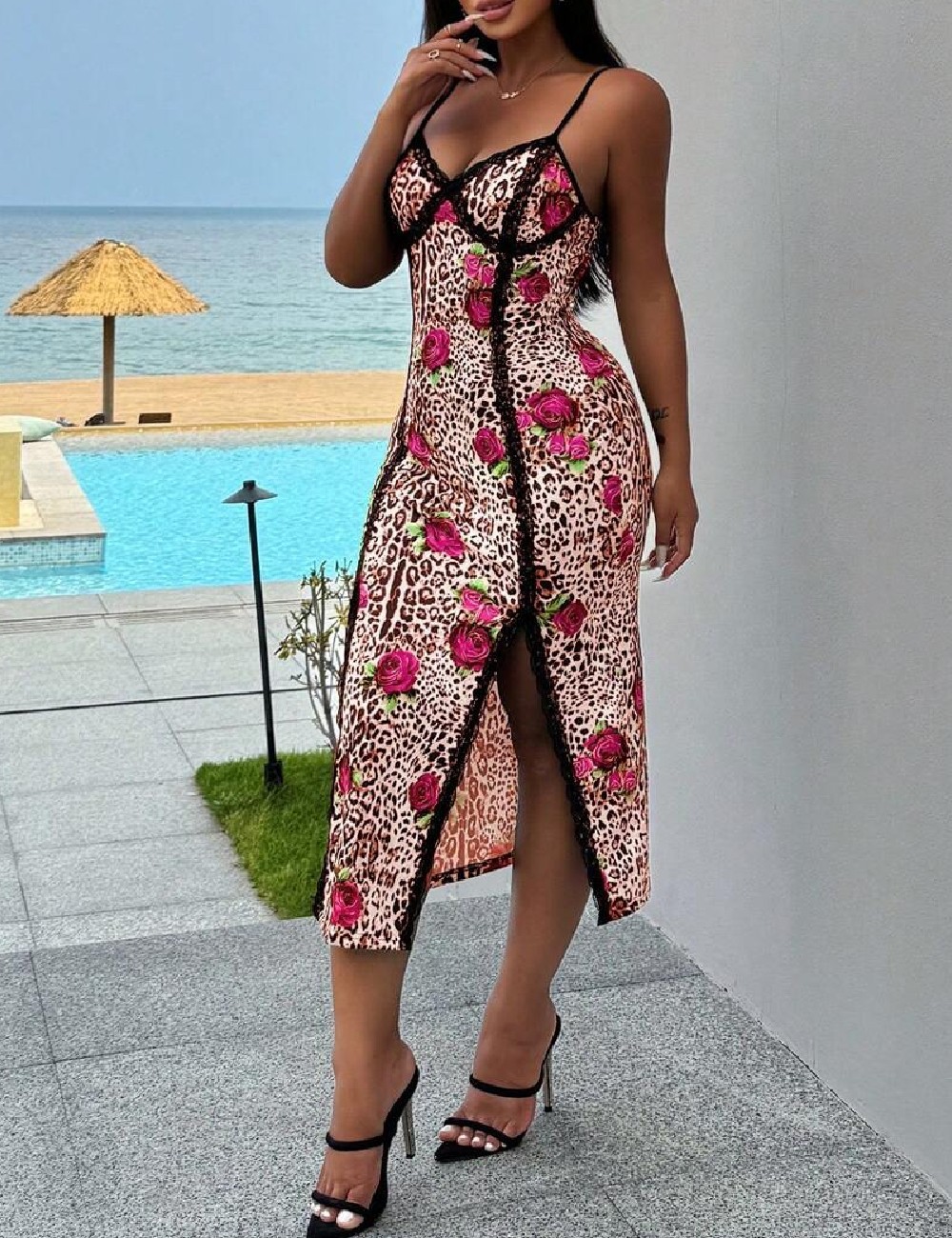 Rochie medie SHEIN, animal print - 1 | YEO