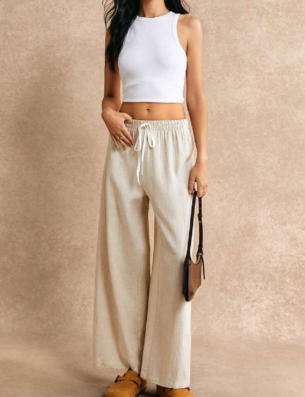 Pantaloni SHEIN, crem