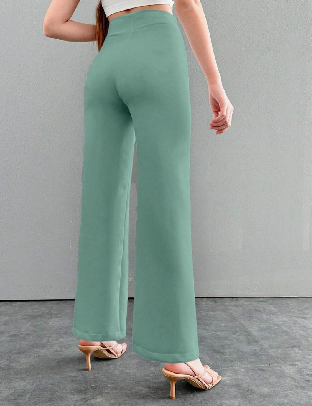 Pantaloni SHEIN, verde - 1 | YEO