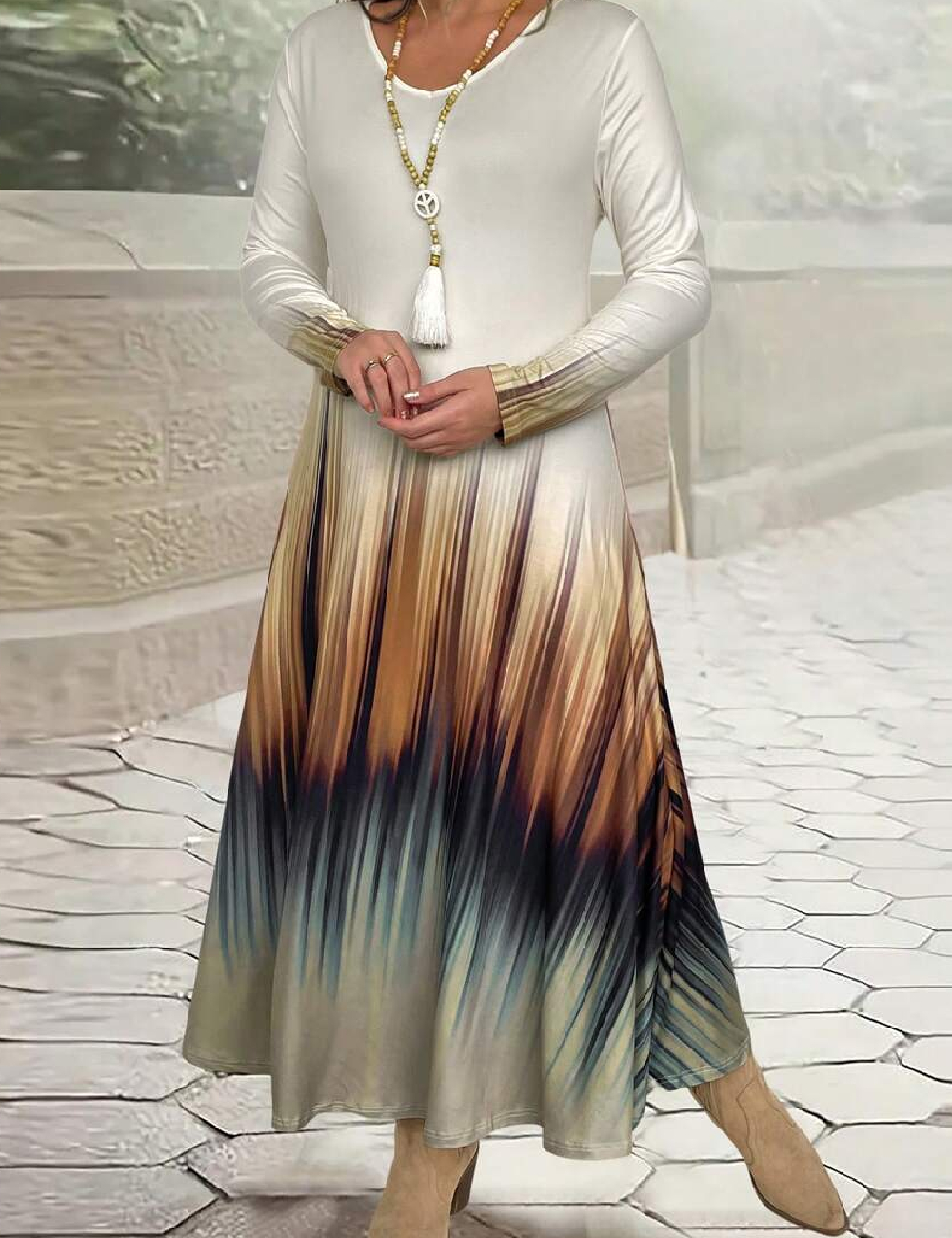 Rochie lunga SHEIN CURVE, mix culori