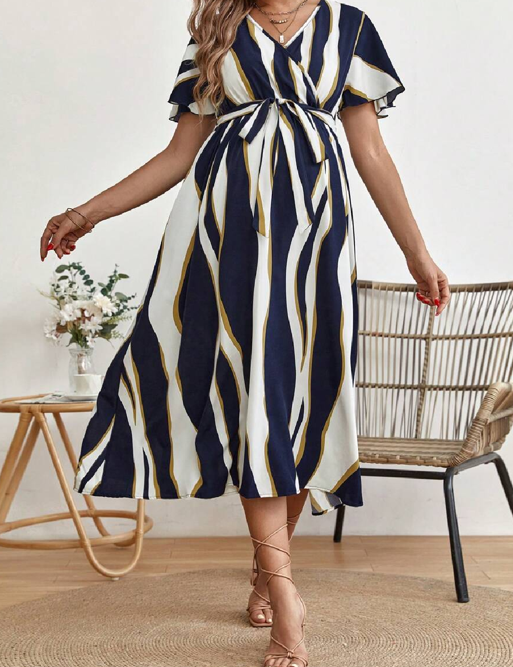 Rochie medie SHEIN Maternity, mix culori