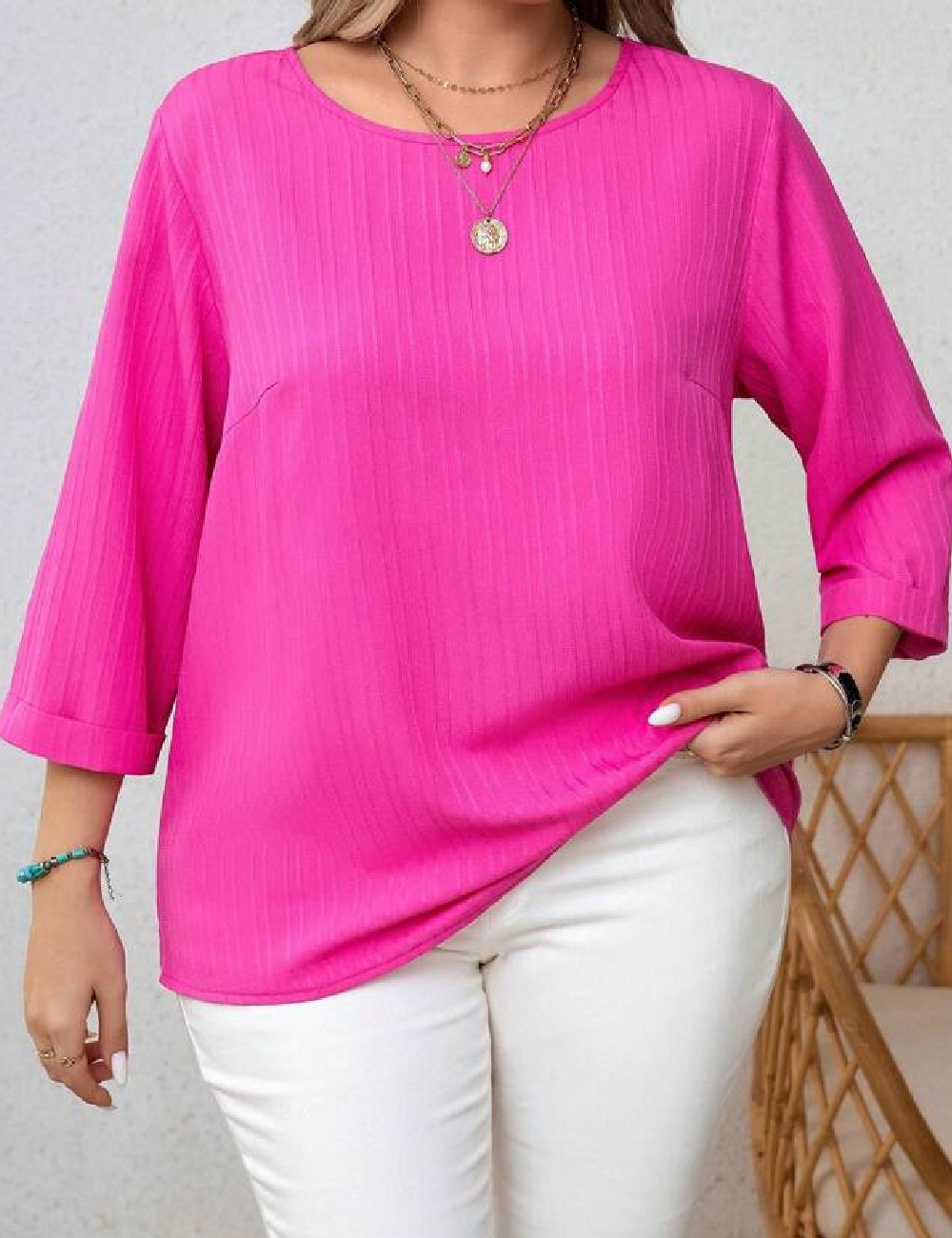 Bluza SHEIN CURVE, roz - 1 | YEO