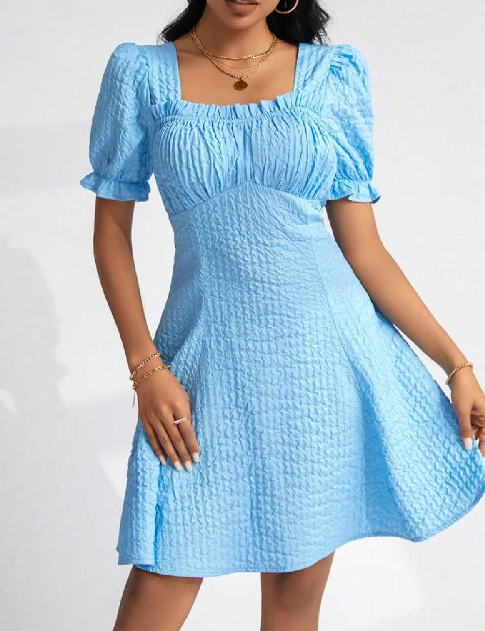 Rochie scurta SHEIN, albastru