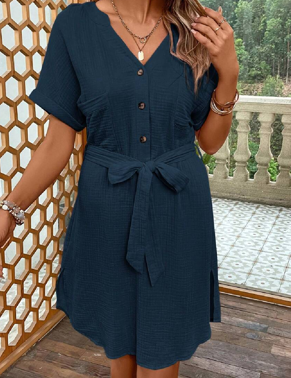 Rochie scurta SHEIN, bleumarin