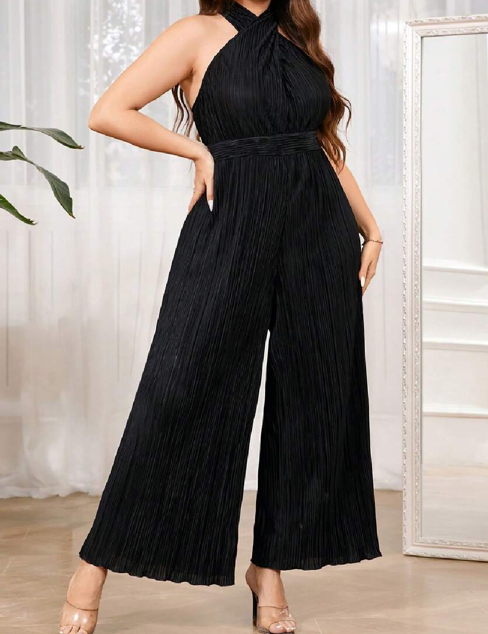 Salopeta SHEIN CURVE, negru