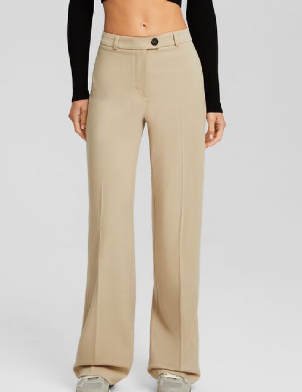 Pantaloni Bershka, crem - 1 | YEO
