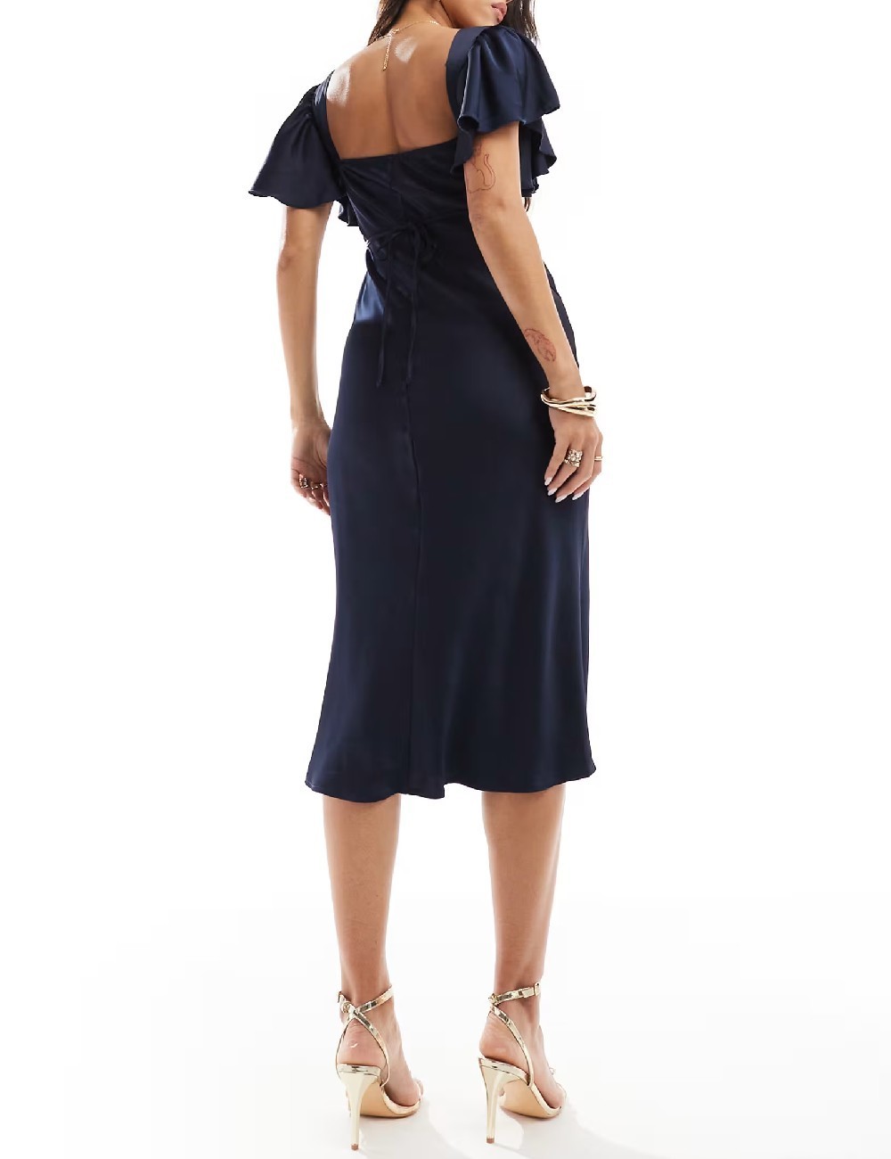 Rochie medie Love Triangle, bleumarin - 1 | YEO