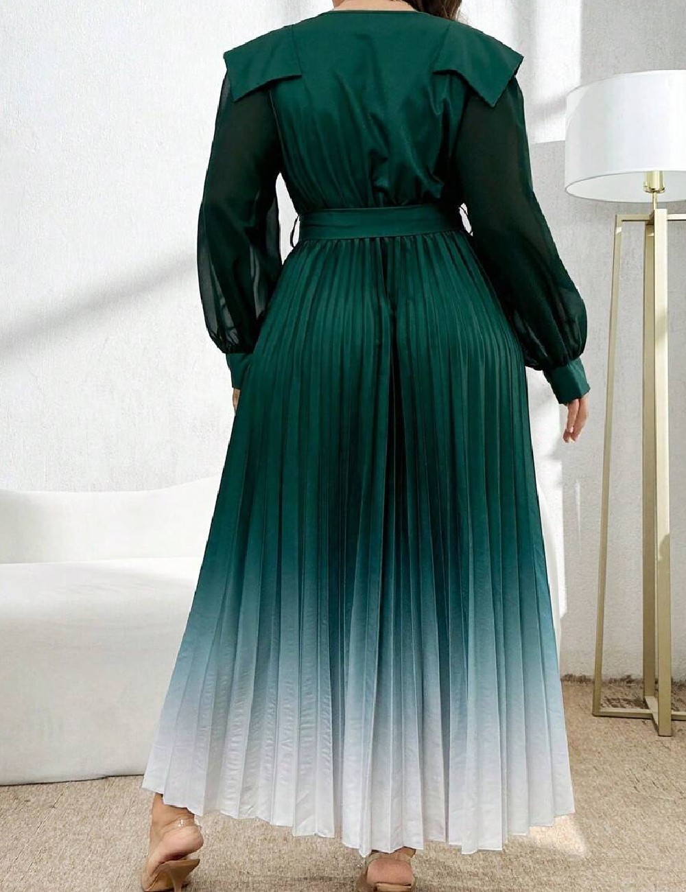 Rochie lunga SHEIN CURVE, verde - 1 | YEO