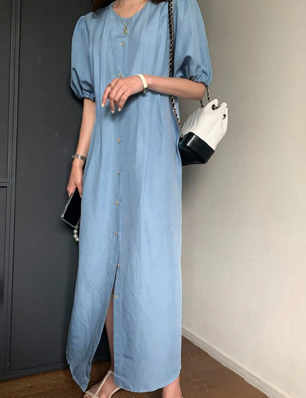 Rochie lunga Dazy, albastru