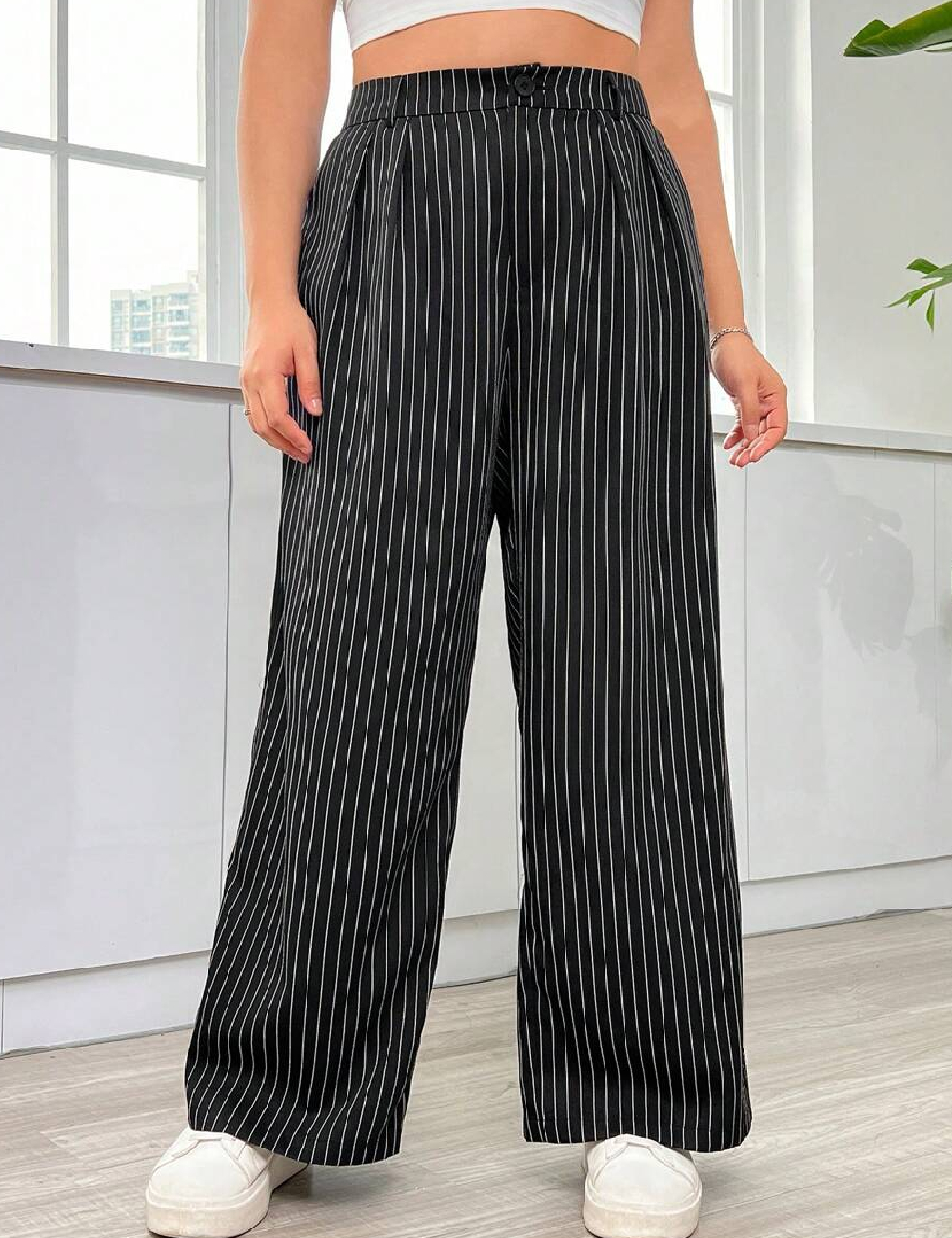 Pantaloni SHEIN CURVE, negru