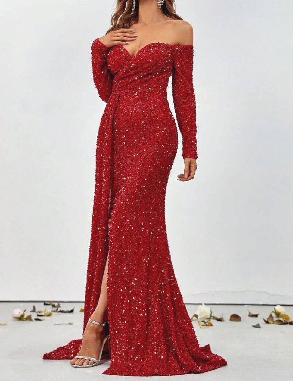 Rochie lunga Faeriesty, rosu - 1 | YEO