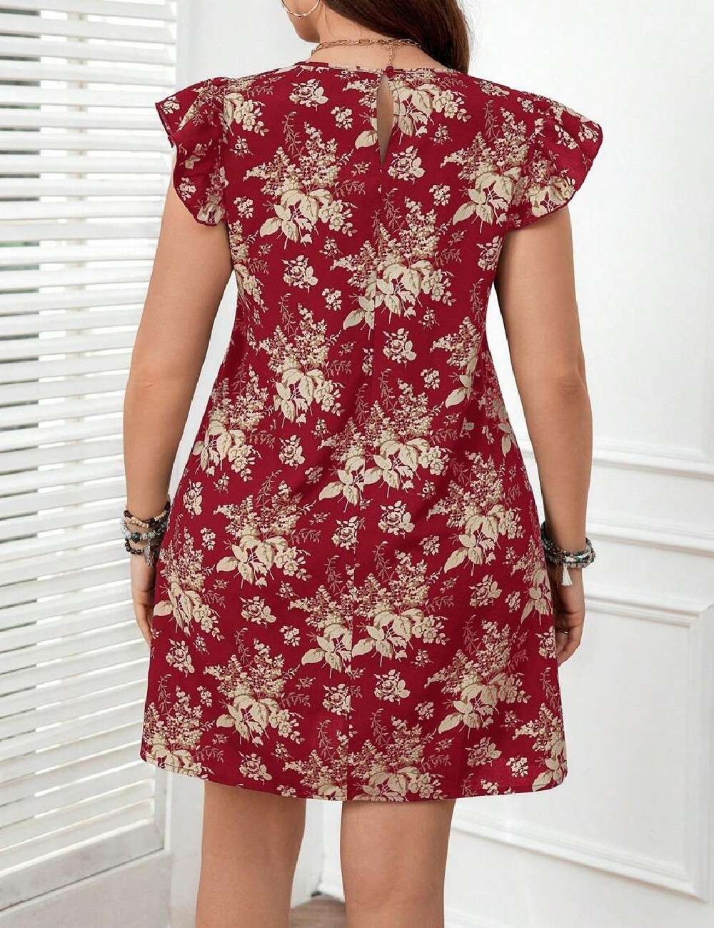 Rochie scurta SHEIN CURVE, rosu - 1 | YEO