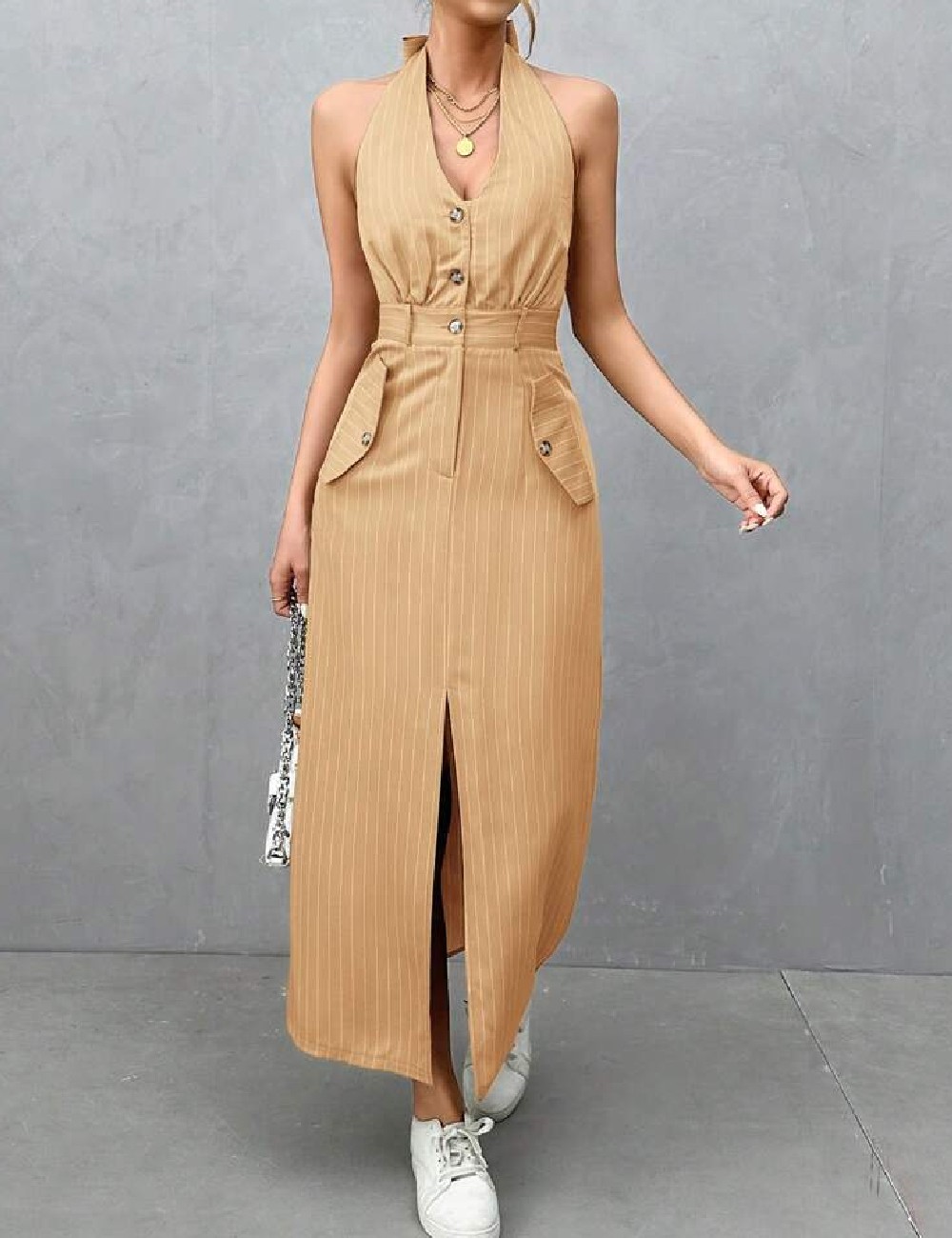 Rochie lunga SHEIN, maro - 1 | YEO