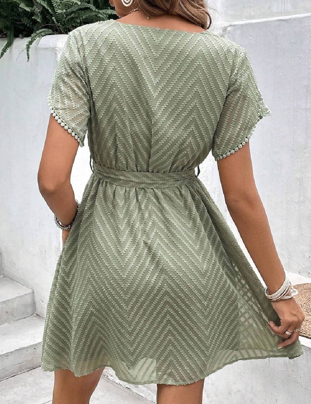 Rochie scurta SHEIN, verde - 1 | YEO
