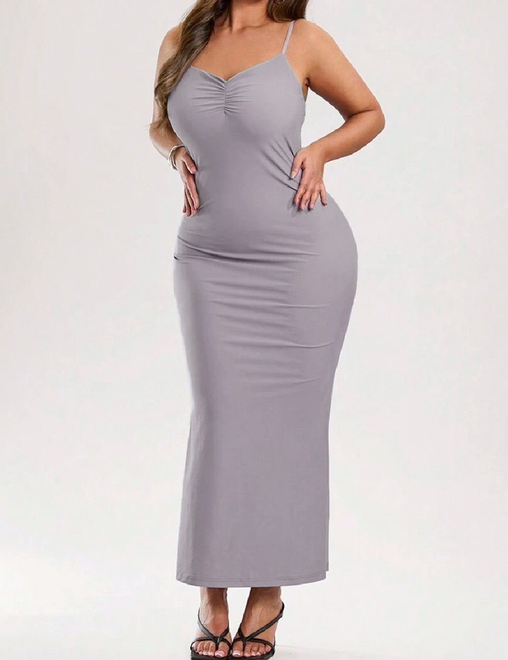 Rochie lunga SHEIN CURVE, mov - 1 | YEO