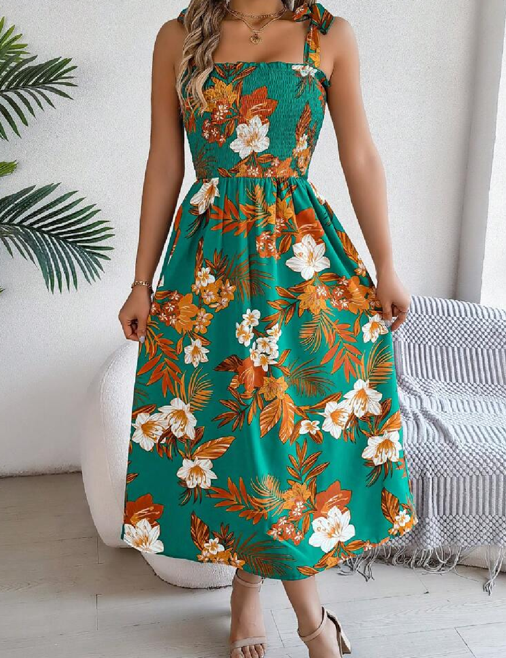 Rochie medie SHEIN, verde