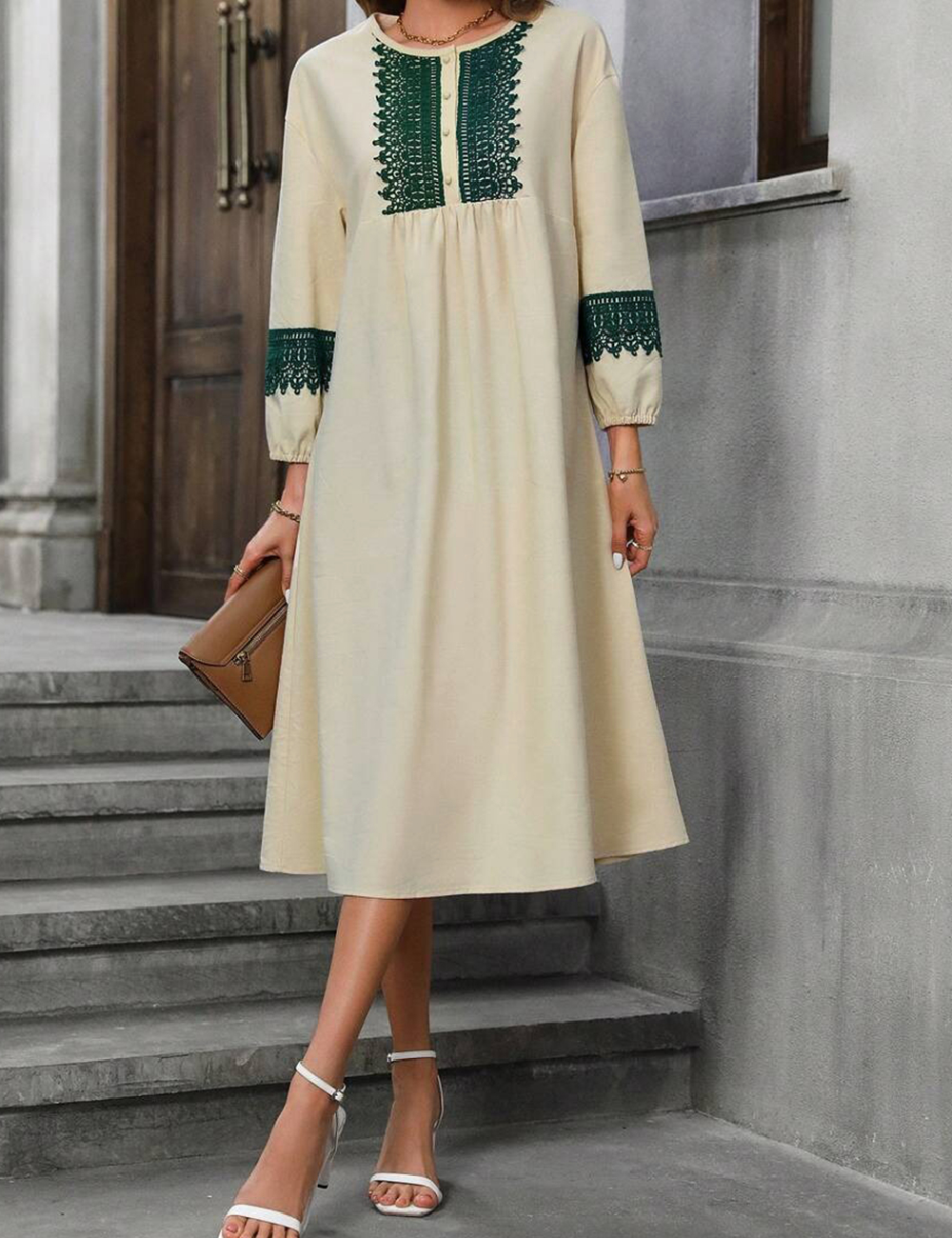 Rochie medie SHEIN, crem