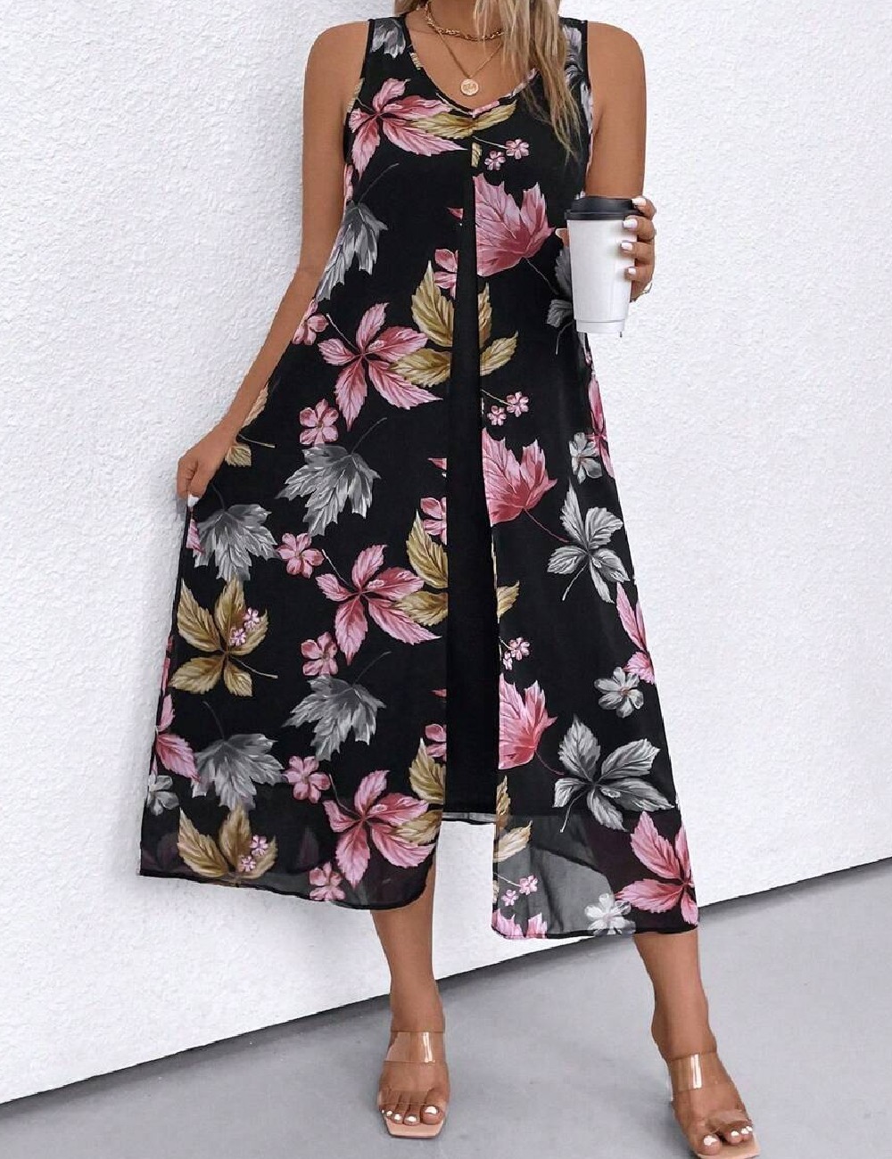 Rochie lunga SHEIN CURVE, mix culori - 1 | YEO