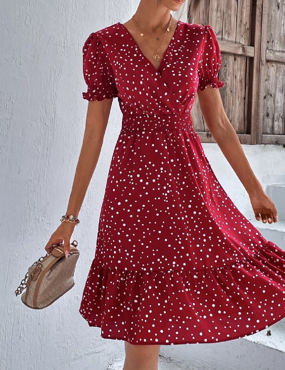 Rochie scurta SHEIN, rosu