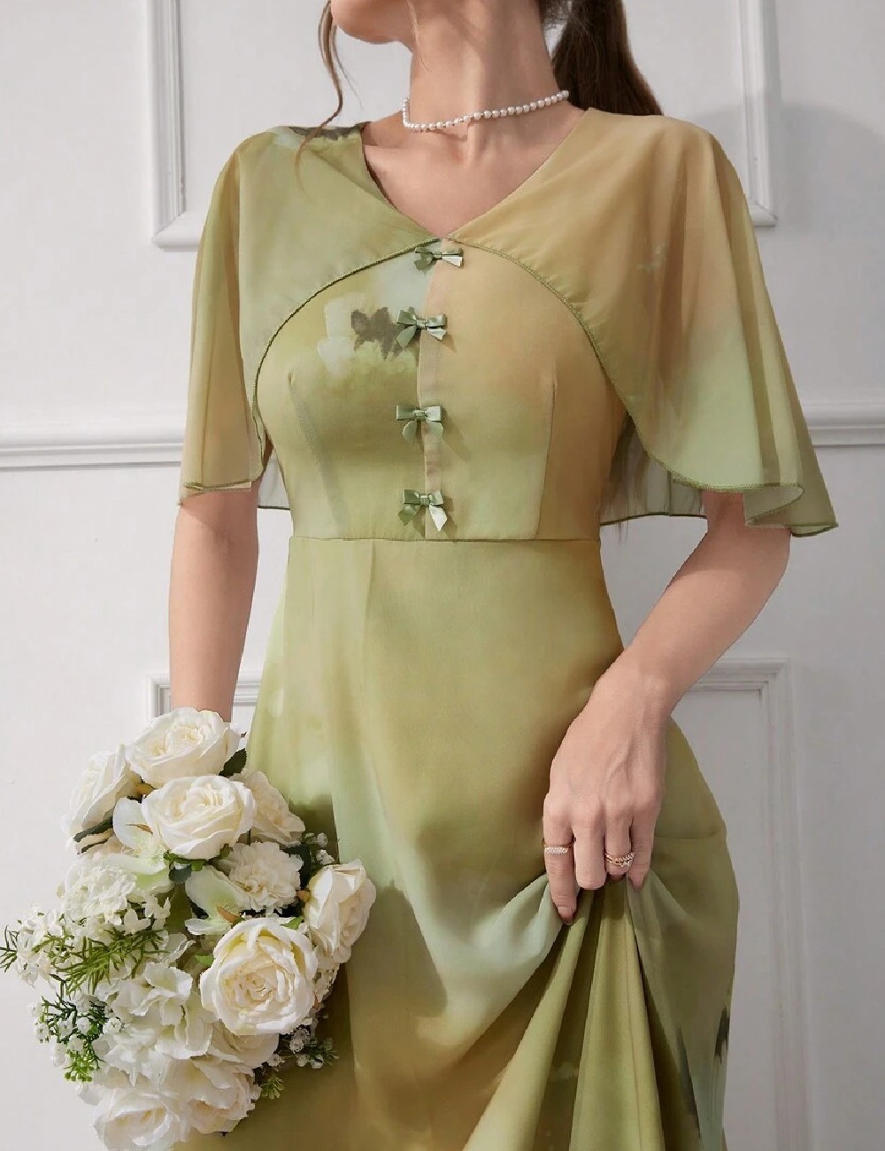 Rochie medie SHEIN, verde - 1 | YEO