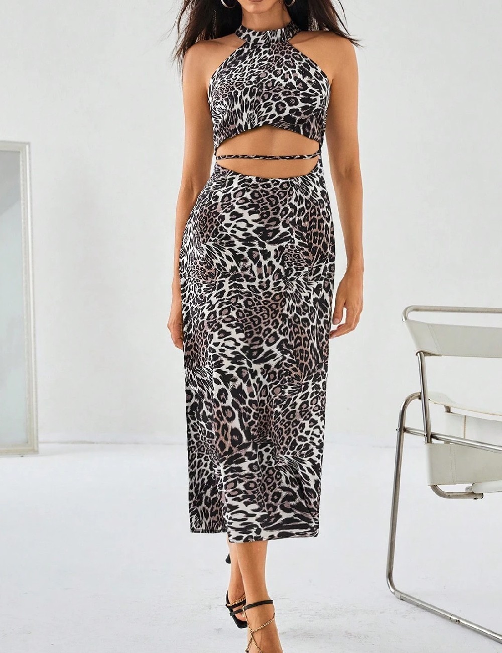 Rochie lunga SHEIN, animal print - 1 | YEO