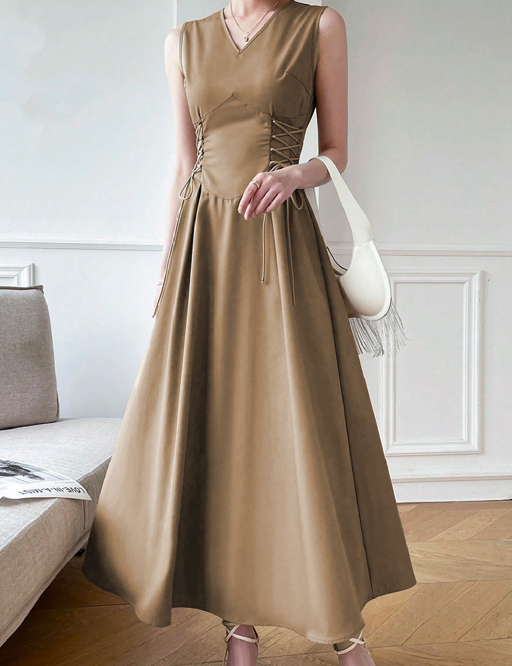 Rochie lunga SHEIN, maro