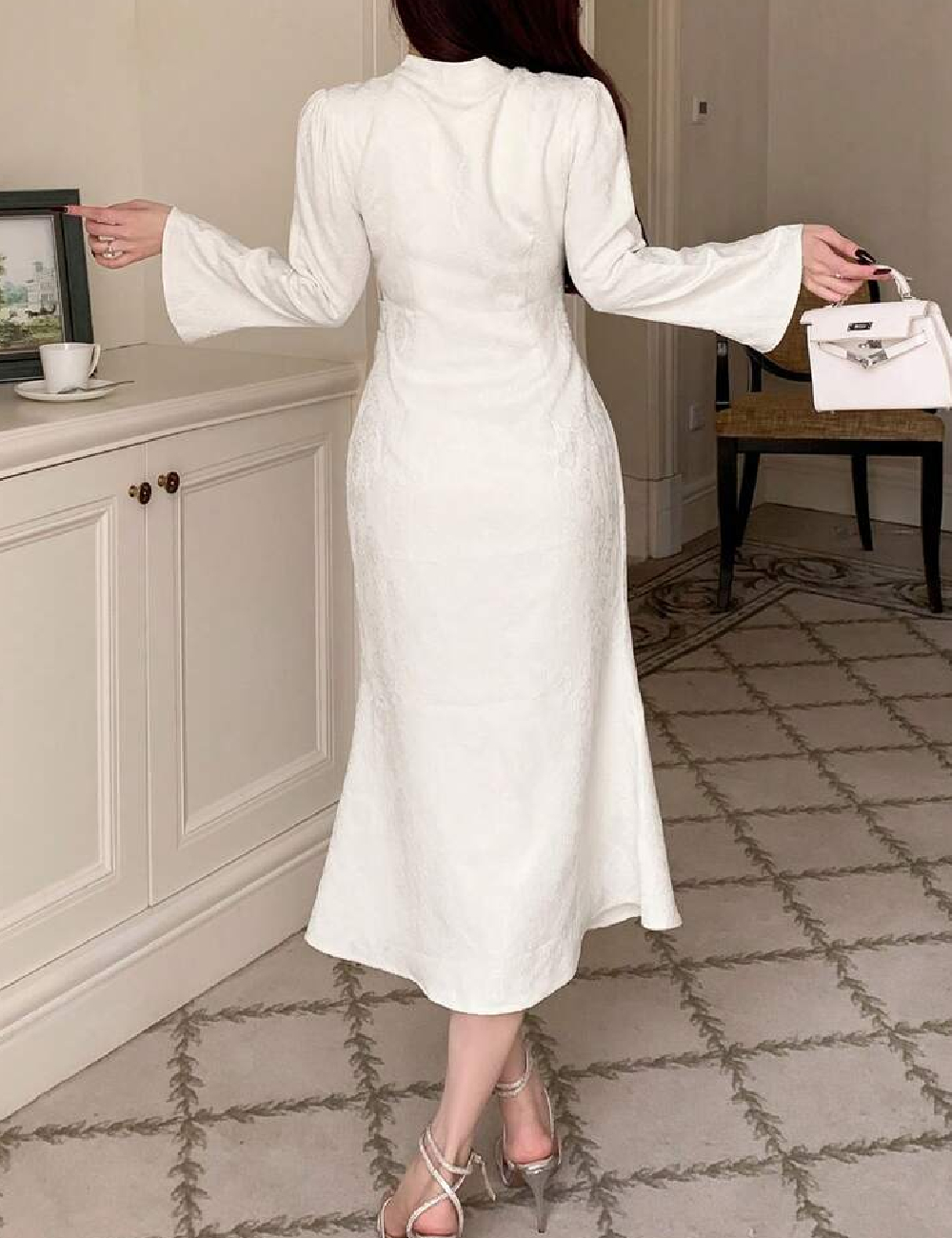 Rochie medie Dazy, ecru - 1 | YEO