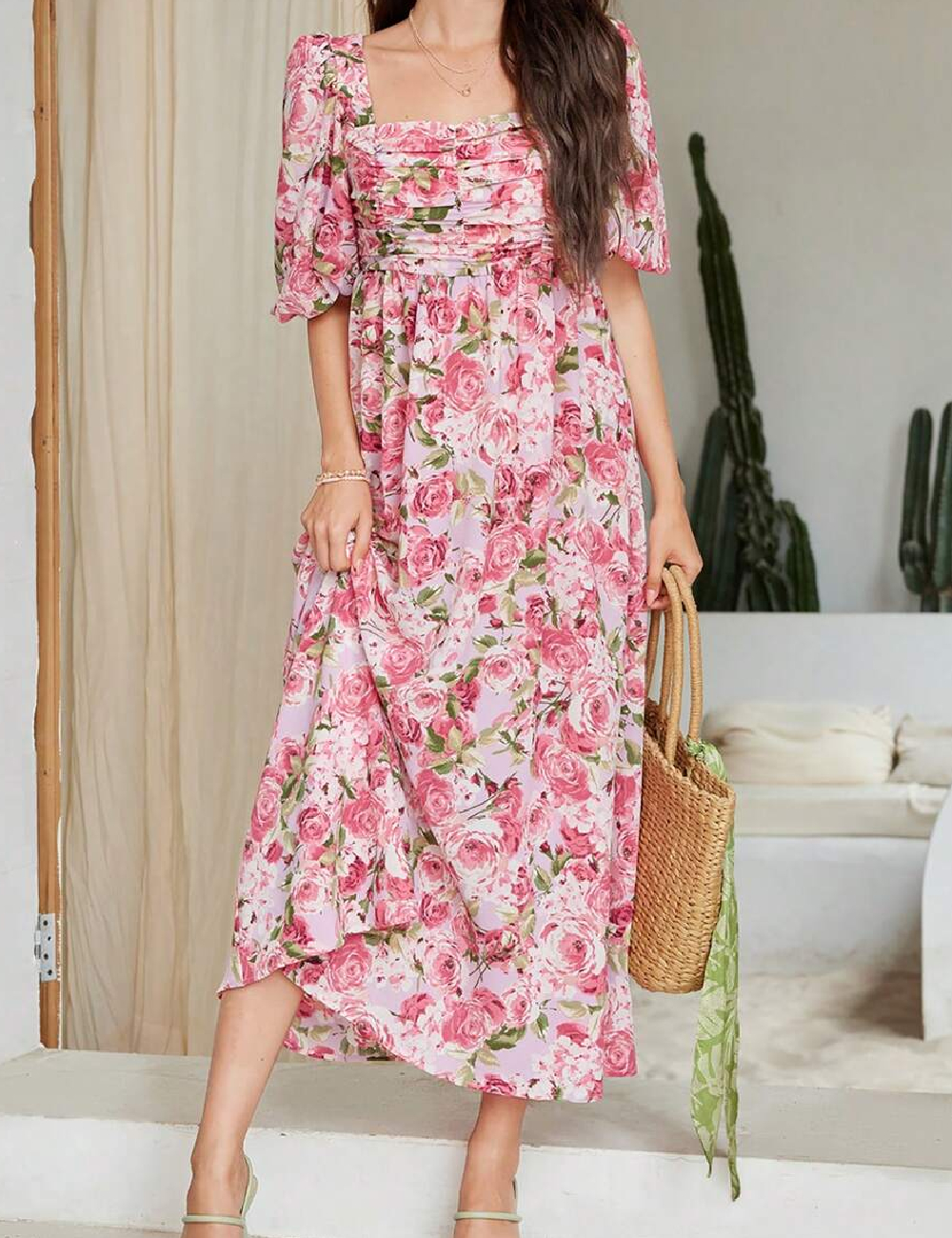 Rochie medie SHEIN, roz