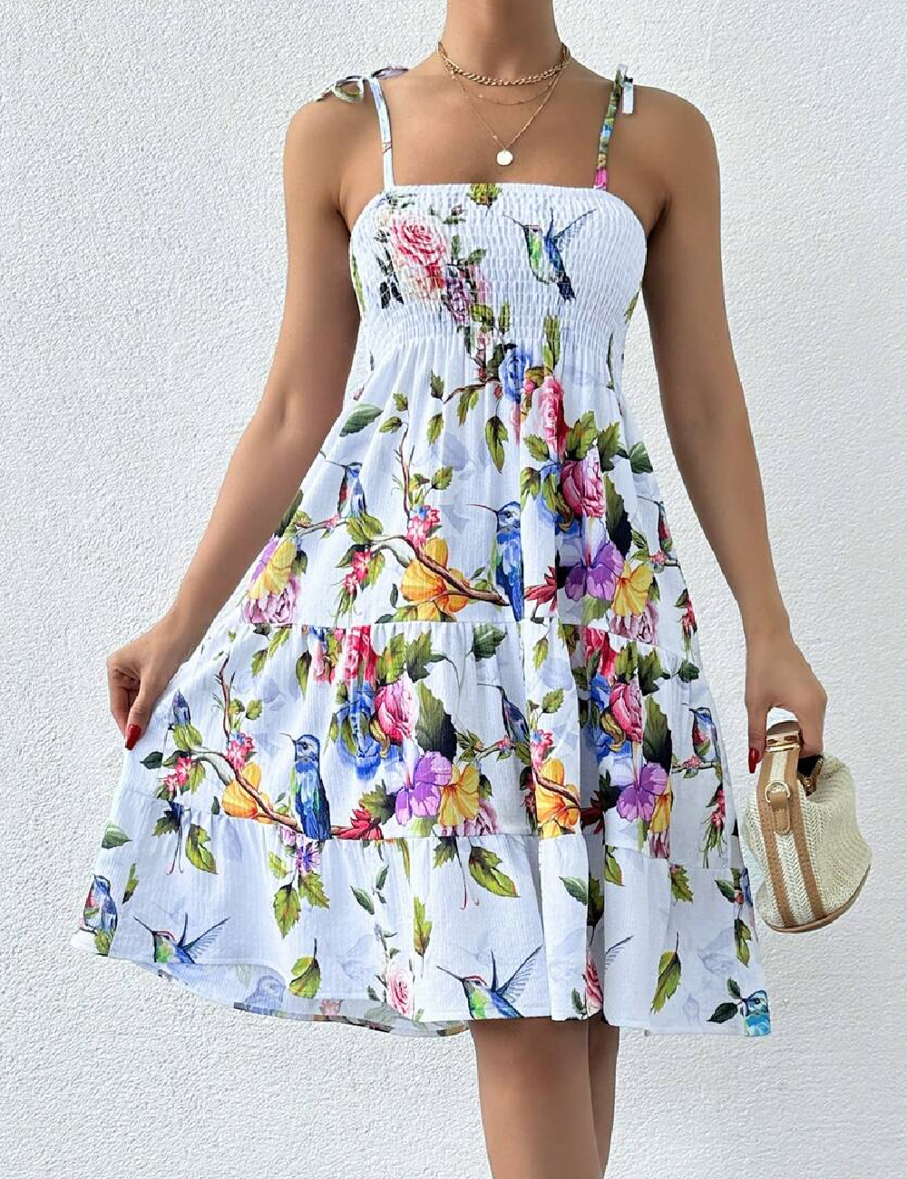 Rochie scurta SHEIN, floral print
