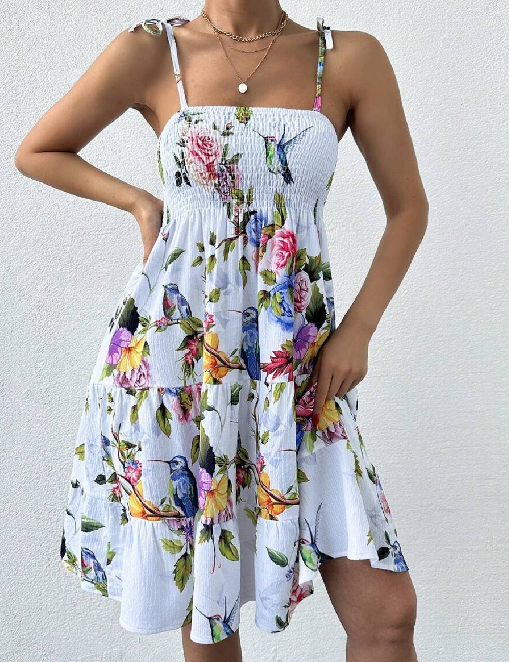 Rochie scurta SHEIN, floral print - 1 | YEO