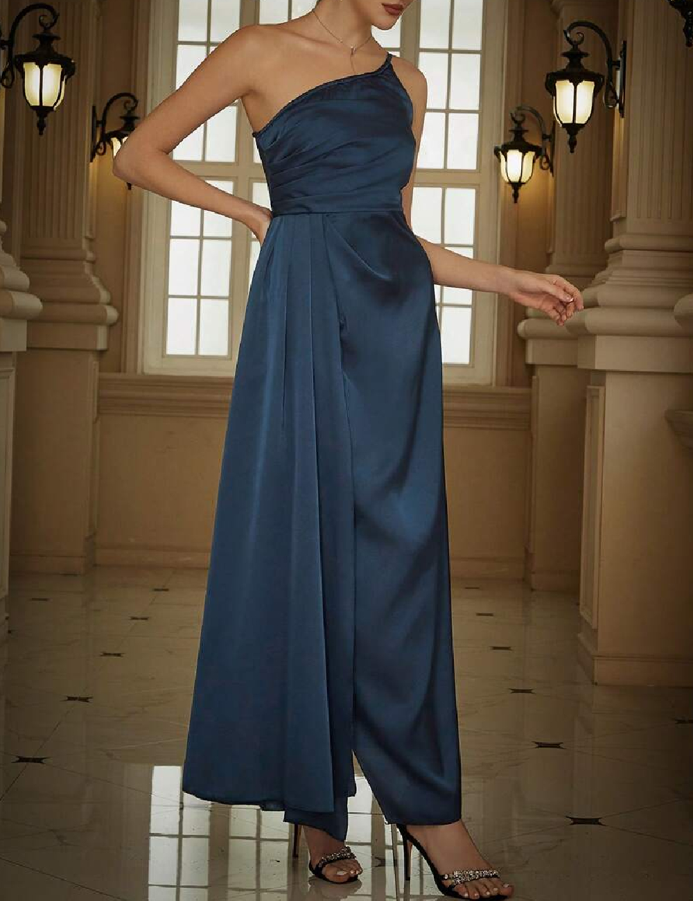 Rochie lunga Eilly Bazar, albastru