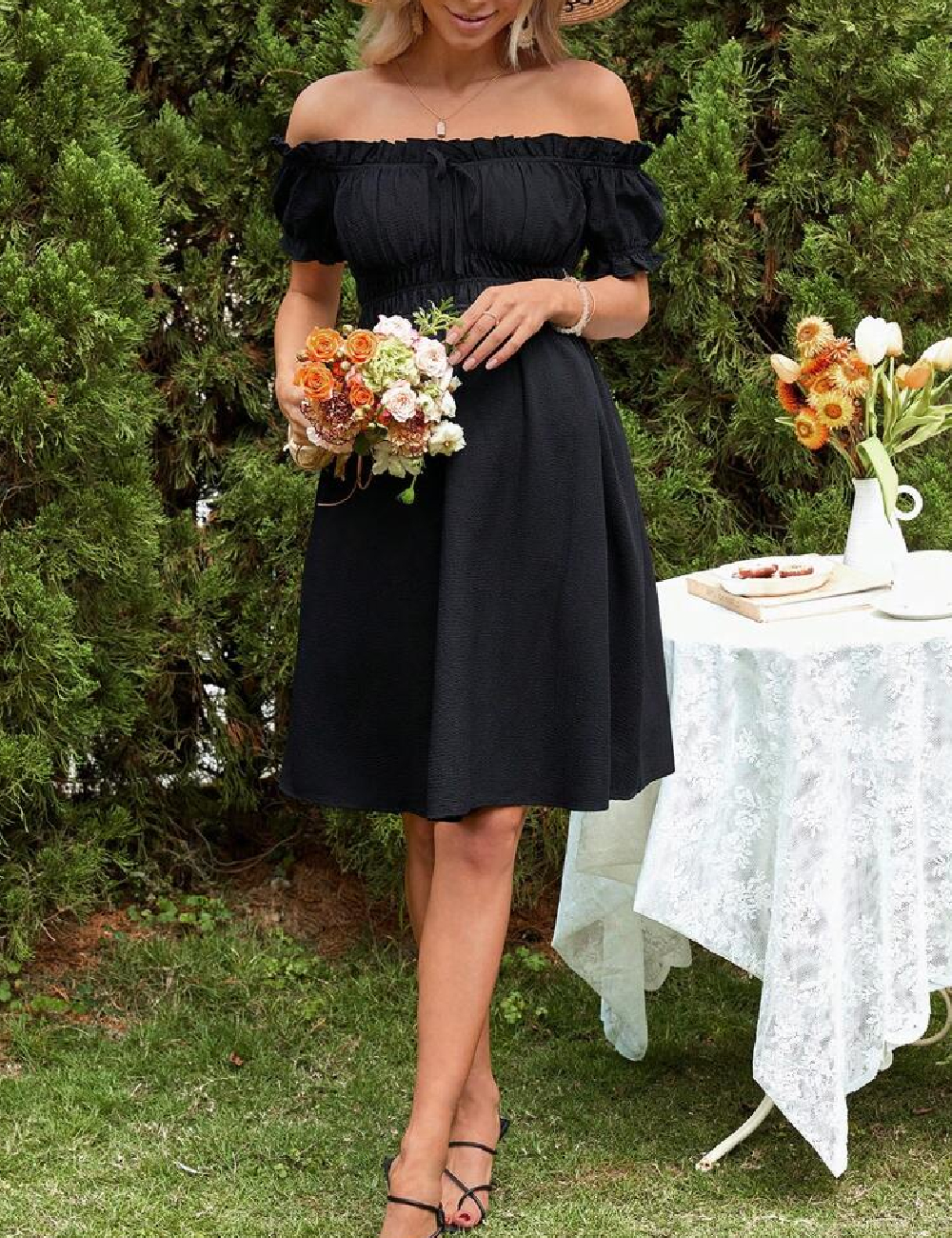 Rochie scurta SHEIN Maternity, negru