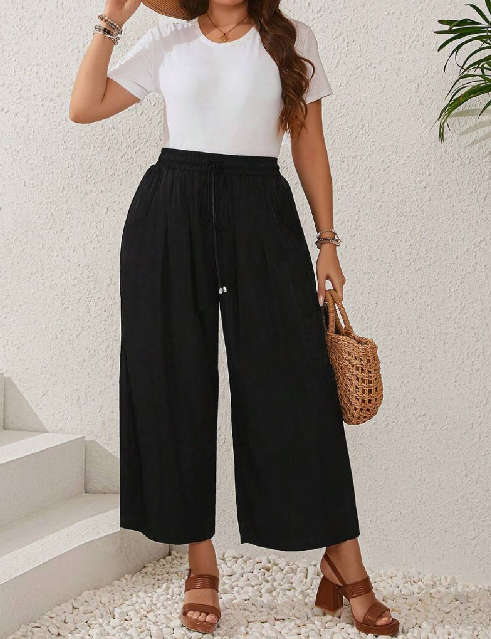 Pantaloni Emery Rose Curve, negru