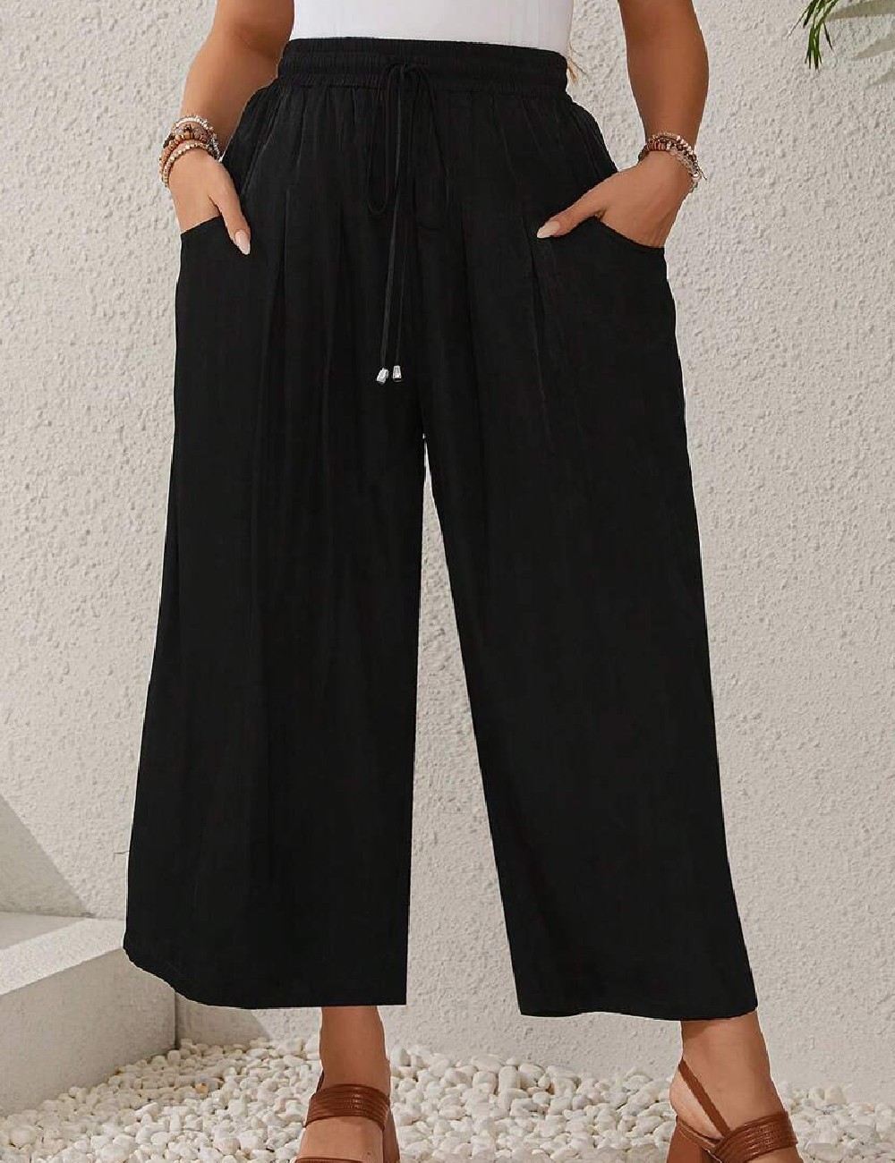 Pantaloni Emery Rose Curve, negru - 1 | YEO