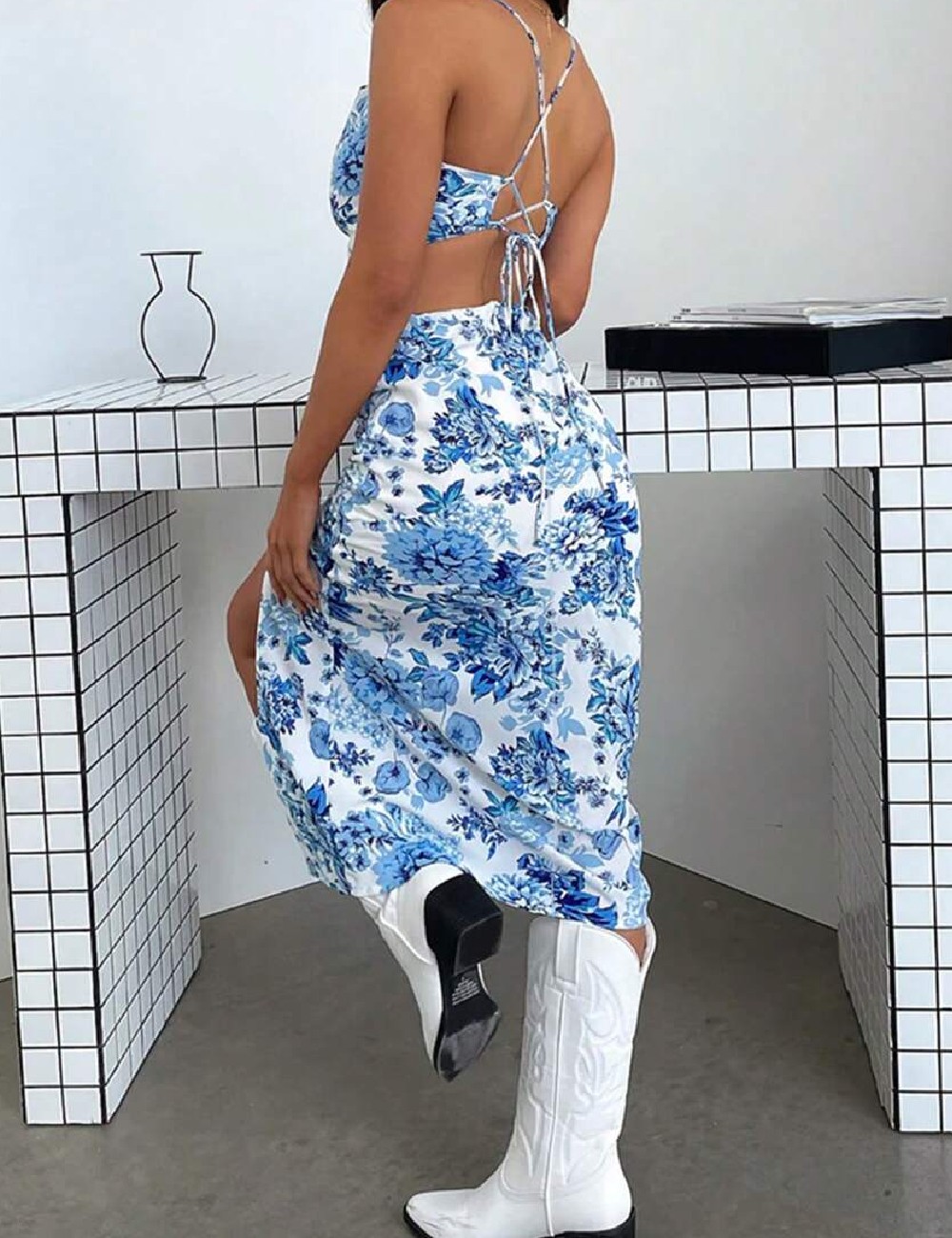 Rochie medie SHEIN, albastru - 1 | YEO
