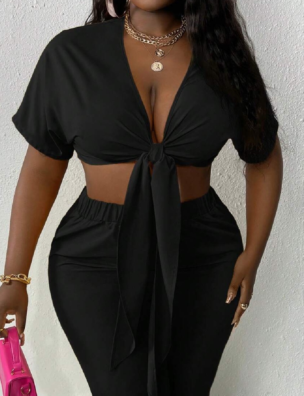 Compleu SHEIN CURVE, negru - 1 | YEO