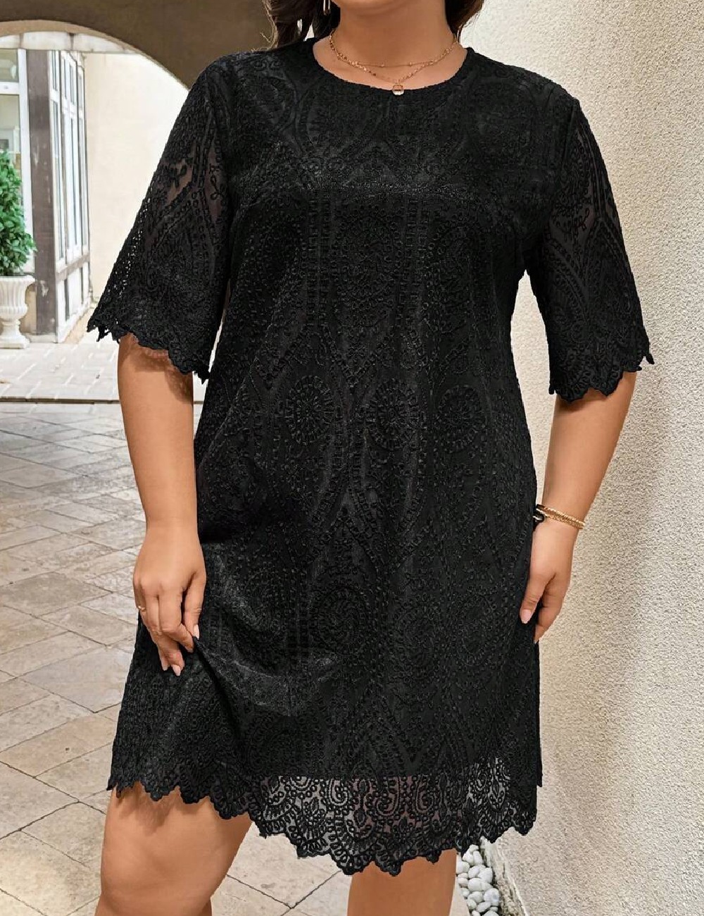 Rochie scurta SHEIN CURVE, negru - 1 | YEO