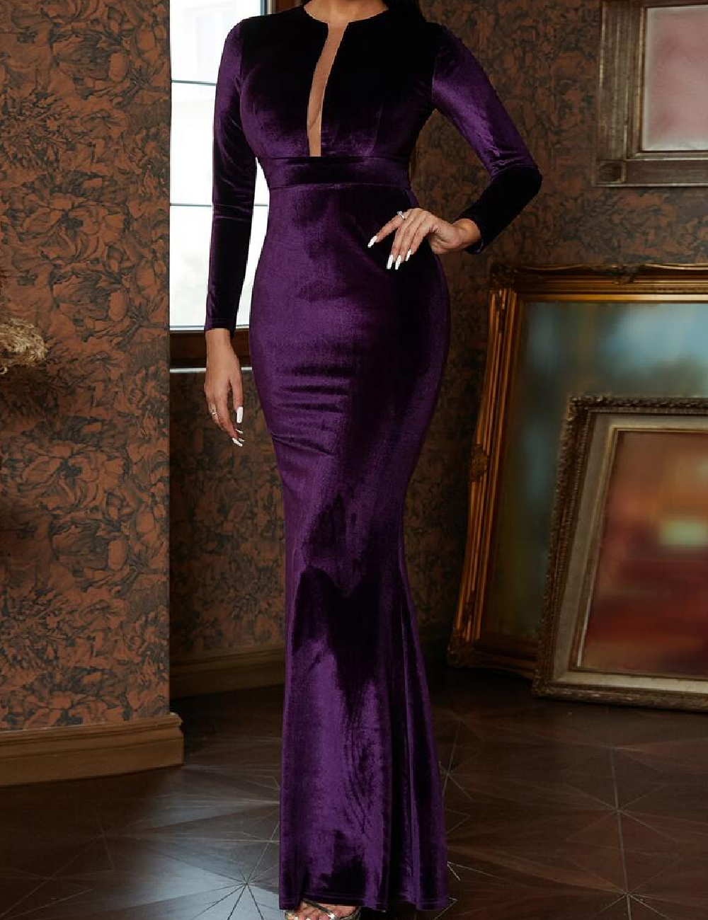 Rochie lunga Miss ord, mov