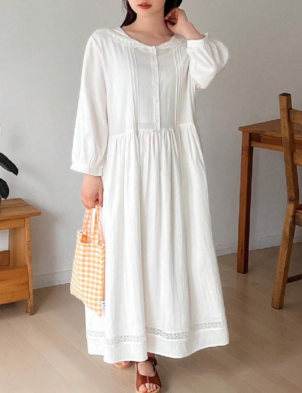 Rochie medie Friful, alb - 1 | YEO