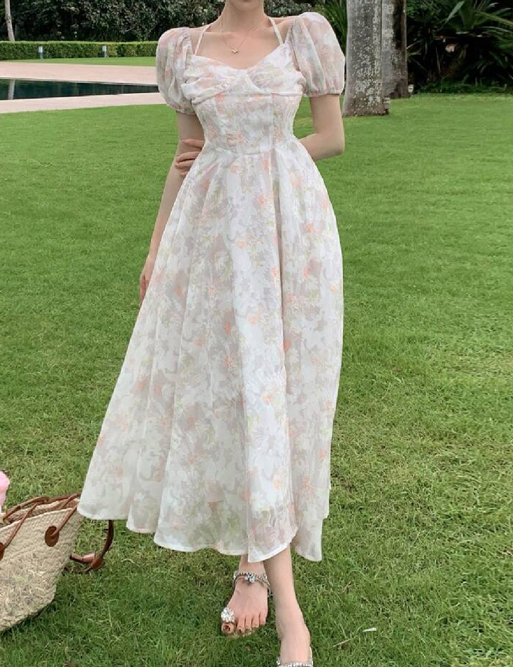 Rochie medie Dazy, floral print