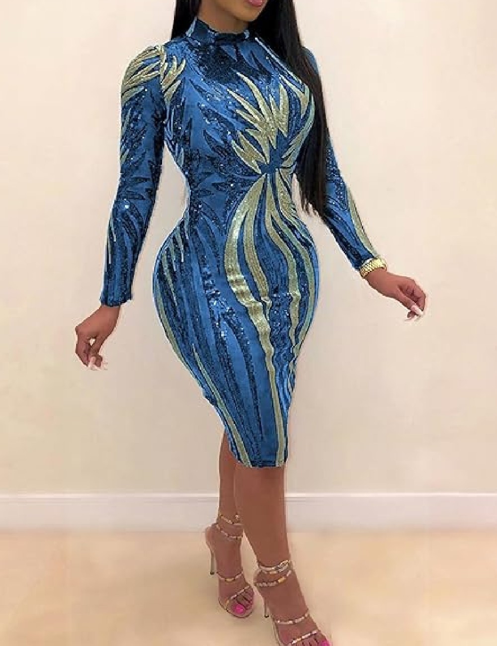 Rochie medie SHEIN, albastru - 1 | YEO