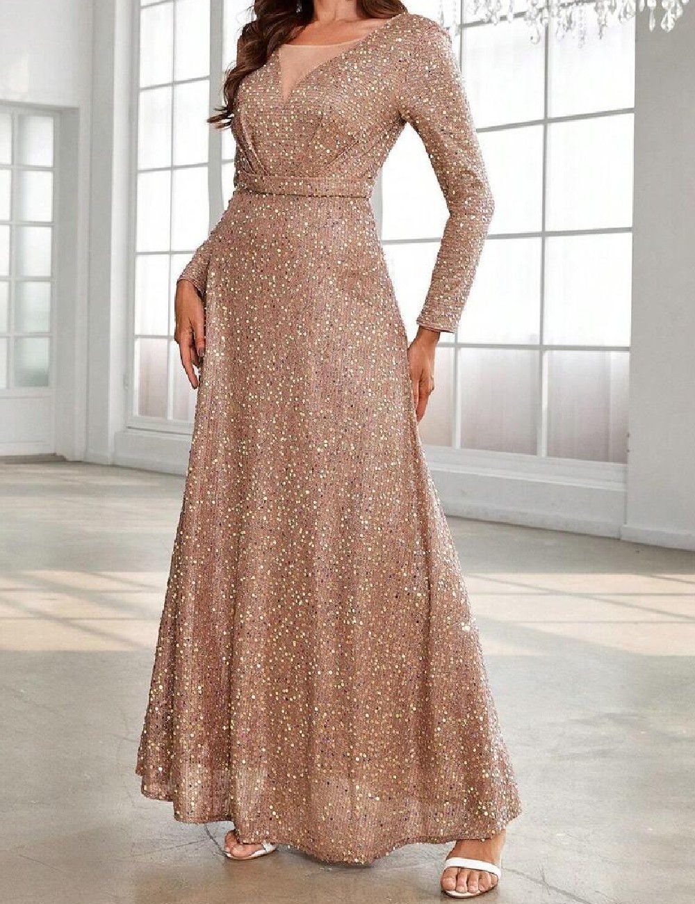 Rochie lunga SHEIN, maro - 1 | YEO