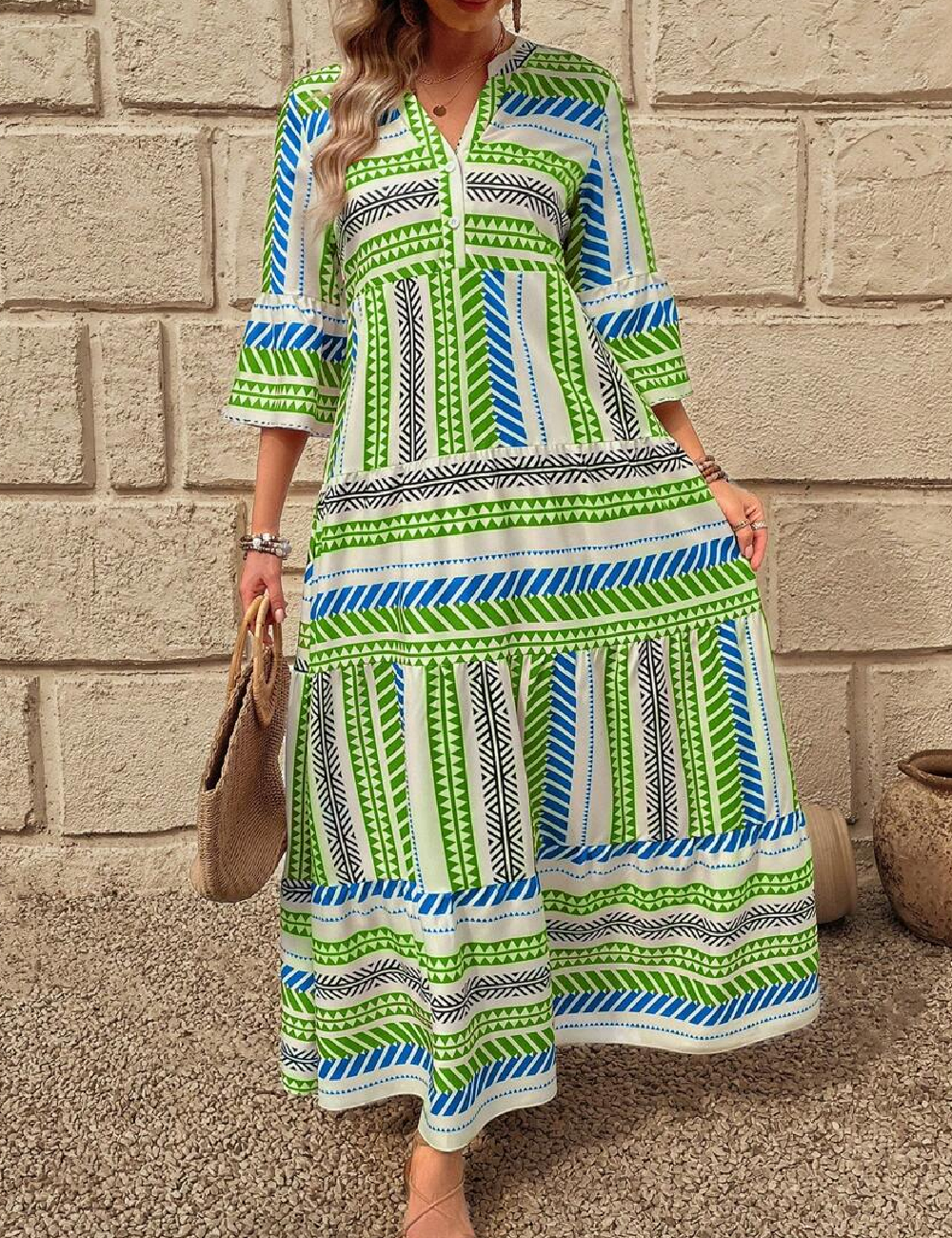 Rochie lunga SHEIN, verde