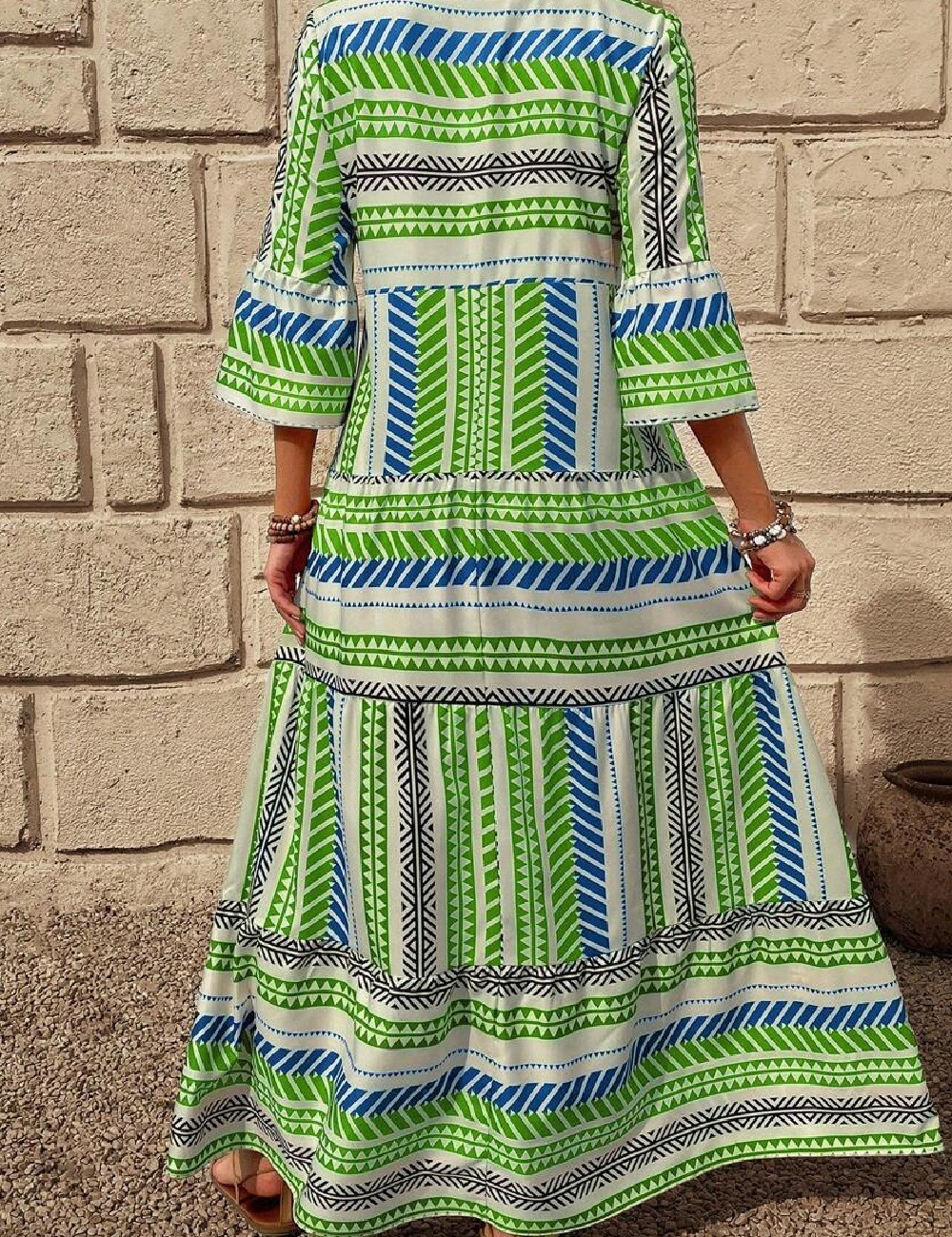 Rochie lunga SHEIN, verde - 1 | YEO